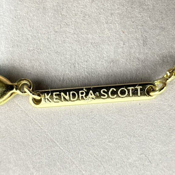 Kendra Scott Necklace Airella Adjustable Choker Gold Tone Clear Rhinestones $110 - Picture 13 of 14